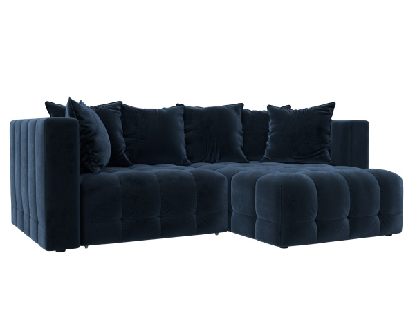 Диван угловой Лига-052 НПБ угол универсальный Велюр (TOWER 13 синий)