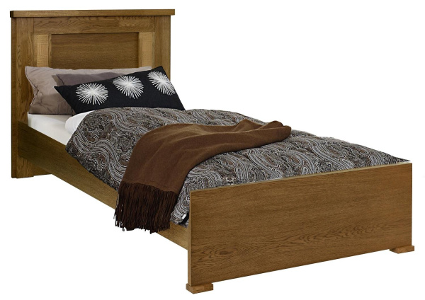 Кровать одинарная Тунис П6.343.1.08 (П344.08) (Дуб рустикаль с золочением 900*2000)