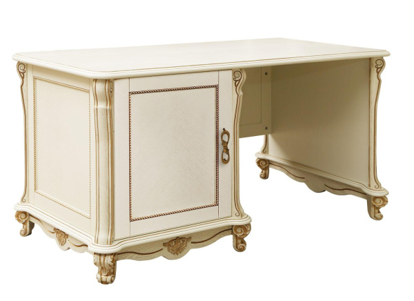 Стол письменный Алези П1.350.2.06-01 (П395.06-01) (Слоновая кость с золочением)