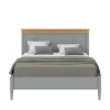 Кровать двуспальная Ольса 180 (Серый 7042/Антик 24)