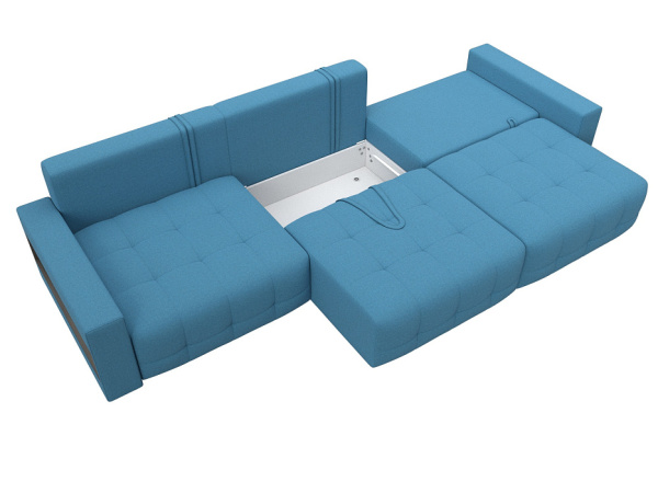 Диван прямой с полками Лига-053 НПБ Лонг Рогожка