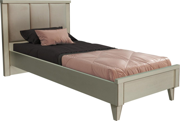 Кровать 1-09 Амадей П6.635.1.10 (Античная темпера с золочением 900*2000)