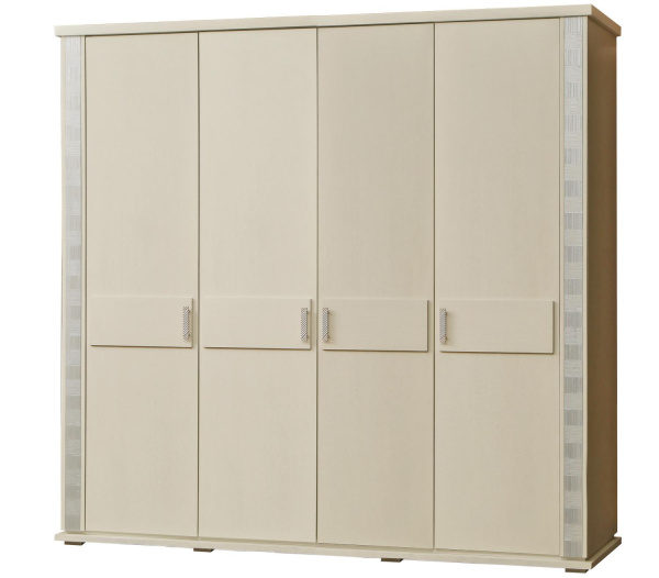 Шкаф для одежды Тунис П6.343.1.09 (П344.09/1) (Слоновая кость с серебром)