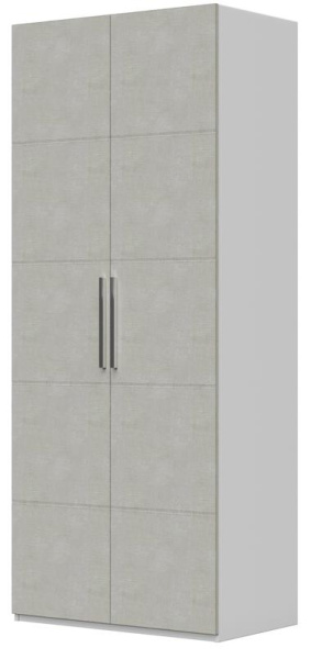Шкаф распашной Вива ШР-2 (ЛДСП Белый/МДФ Платина)