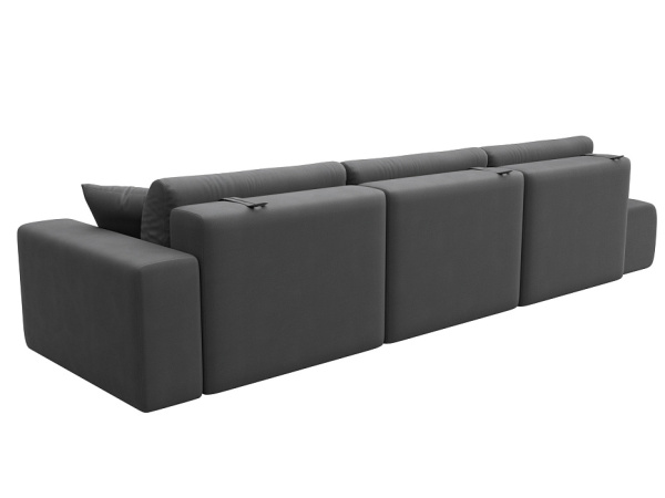 Диван прямой Лига-036 НПБ Модерн Лонг подлокотник справа Замша