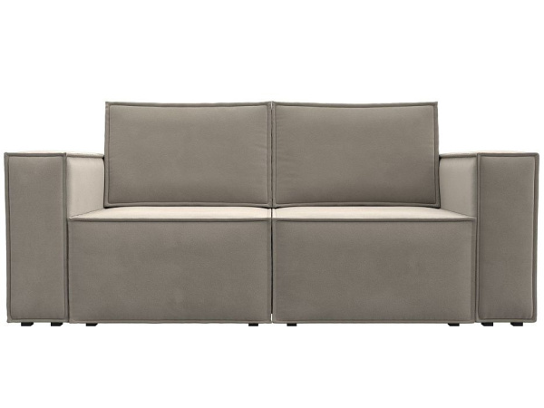 Диван прямой Куба мини Микровельвет (Бежевый)