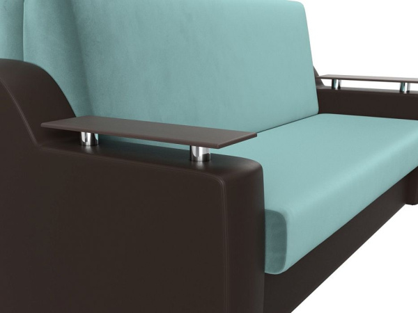 Диван прямой аккордеон Сенатор 160 Велюр\Экокожа