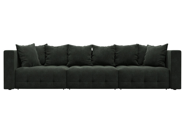 Диван прямой Лига-052 НПБ Лонг Шенилл (Rimini 09 зеленый)