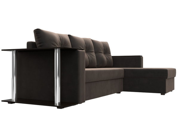 Диван угловой Атланта со столом правый угол Велюр