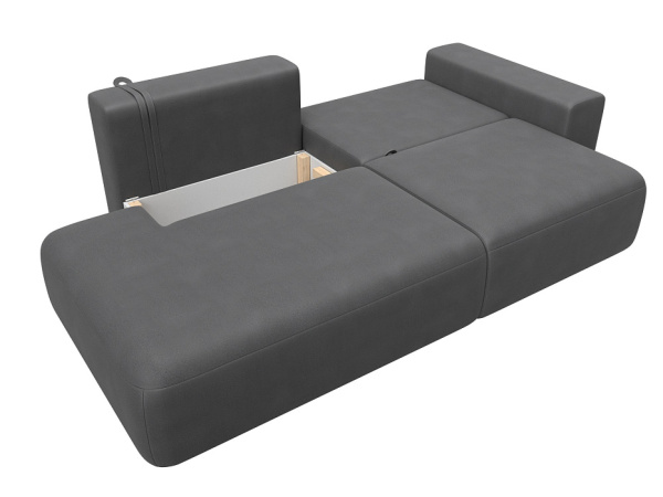 Диван прямой Лига-036 НПБ Модерн подлокотник справа Замша