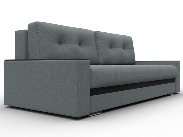 Диван прямой с декором Лига-096 НПБ Рогожка;Экокожа