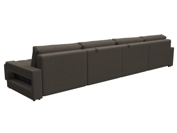 Диван П-образный с полками Лига-053 НПБ Лонг Велюр