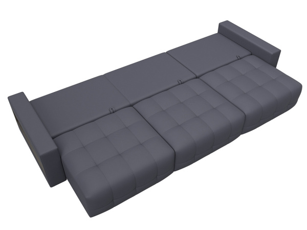 Диван прямой с полками Лига-053 НПБ Лонг Экокожа