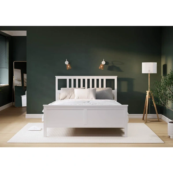 Кровать двуспальная Кымор Hemnes с металлическим основанием 160*200