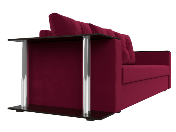 Диван прямой Атланта со столом слева Микровельвет