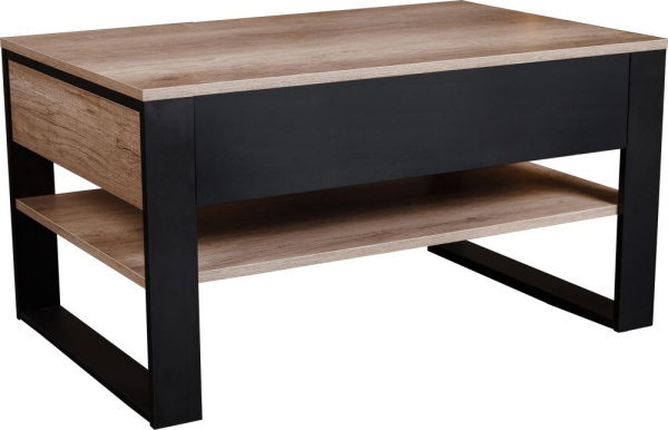 Стол журнальный Каньон Лофт П3.0561.0.06 (Дуб Каньон+чёрный)