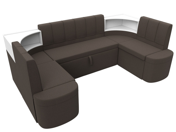 Диван кухонный П-образный Тефида Рогожка