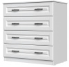 Комод Кантри 4 ящика (ЛДСП/МДФ(ЛАК), цвет Белый)