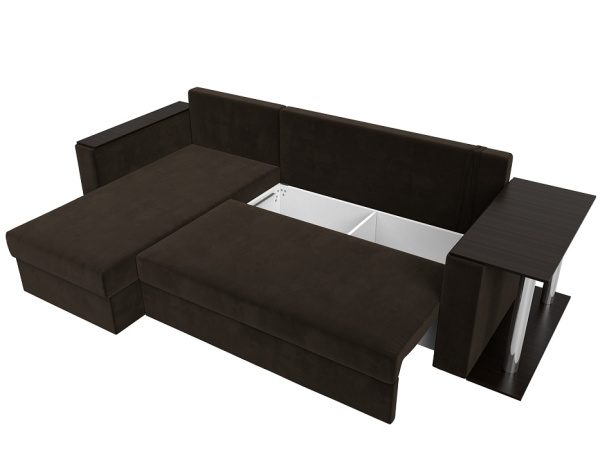 Диван угловой Атланта со столом левый угол Микровельвет