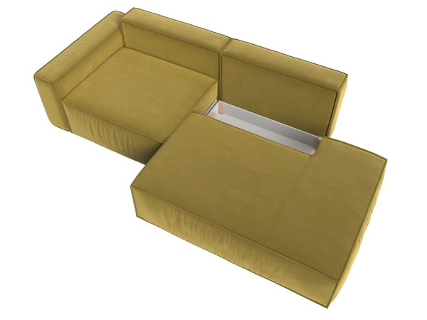 Диван прямой Прага Модерн подлокотник слева Микровельвет