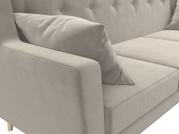 Диван кухонный прямой Брайтон 3 Микровельвет