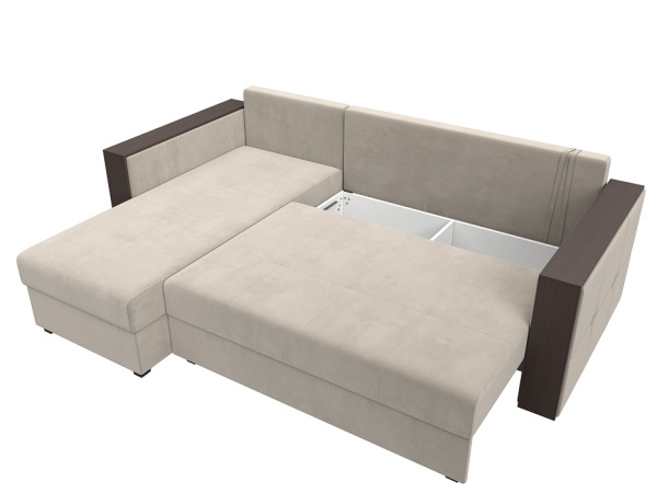 Диван угловой Валенсия Лайт левый угол Микровельвет