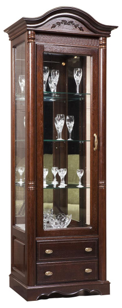 Шкаф-витрина Паола БМ2.671.0.05-01(2102-01) (Горячий шоколад)