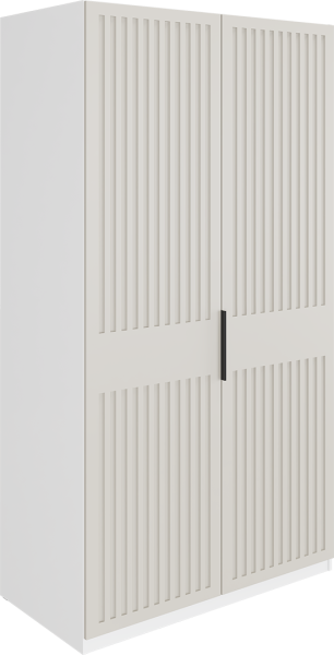 Шкаф Эдем 2 двери двери глухие (Сабия-белая/Латте)