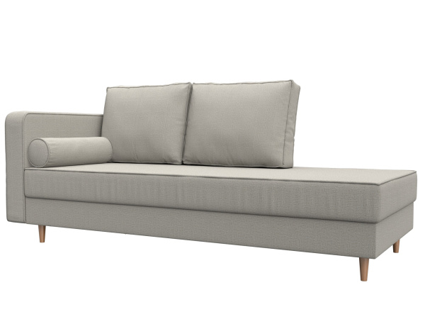 Кушетка Прайм левая Рогожка (Амур 02 бежевый)