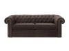 Диван Chesterfield двухместный Ankor с молдингами (Ткань Ankor 15 Темно-Коричневый)
