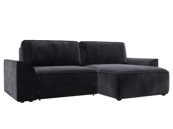 Диван угловой Лига-048 НПБ Велюр (TOWER 11 темно-серый)