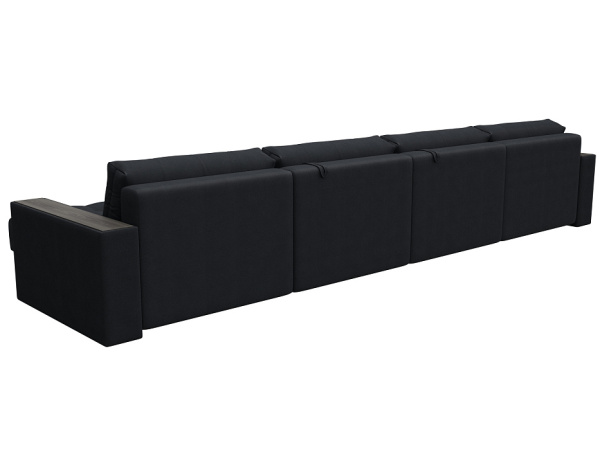 Диван П-образный с декором Лига-049 НПБ Лонг Замша