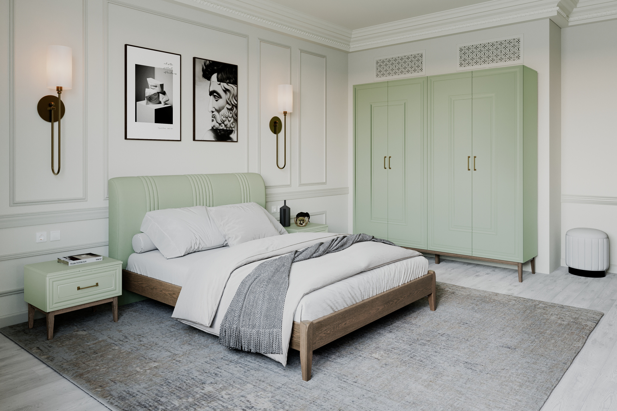 Кровать двуспальная Джали Линия