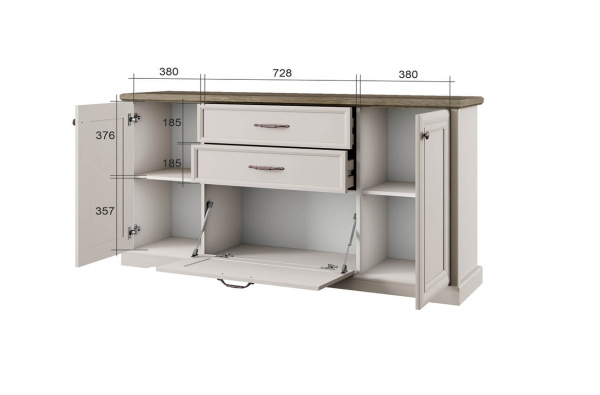 Тумба 3D2S-1 TOSCANA NEW