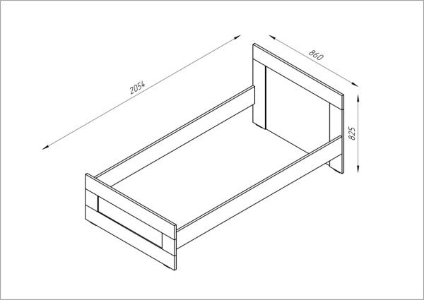 Кровать СИРИУС односпальная 80х200