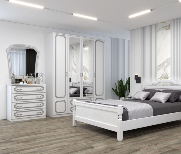 Шкаф распашной Лак ШР-4 с зеркалом