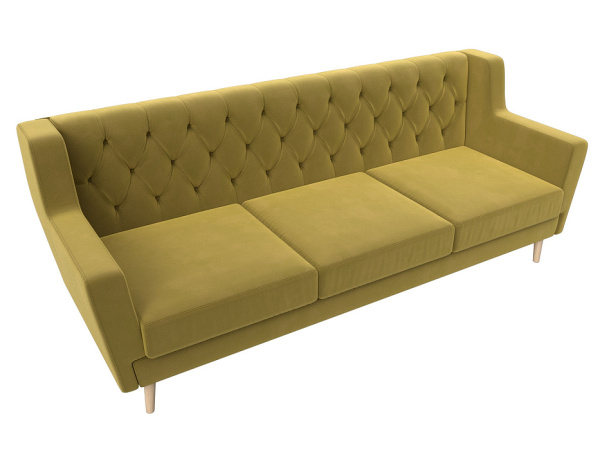 Диван кухонный прямой Брайтон 3 Люкс Микровельвет