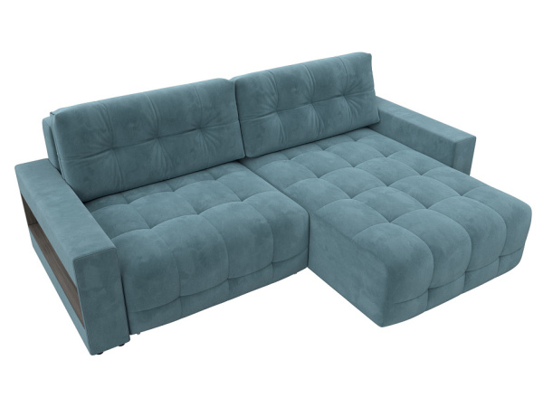 Диван угловой с полками Лига-053 НПБ Велюр