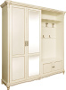 Шкаф комбинированный 4д Алези П1.350.3.12/П1.350.3.12-01 (П540.02з/П540.02з-01) (Слоновая кость с золочением)