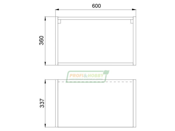 Шкаф Навесной 60х34х36 Узкий низкий, 1 дверь