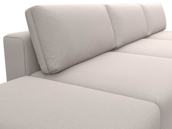 Диван прямой модульный с пуфом Лига-060 НПБ Лонг Замша