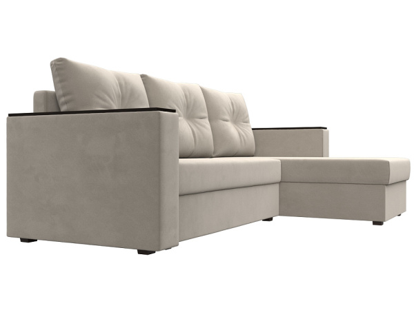 Диван угловой Атланта без стола правый угол Микровельвет