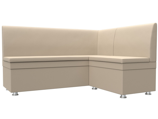 Диван кухонный угловой Уют правый угол Экокожа (Бежевый)
