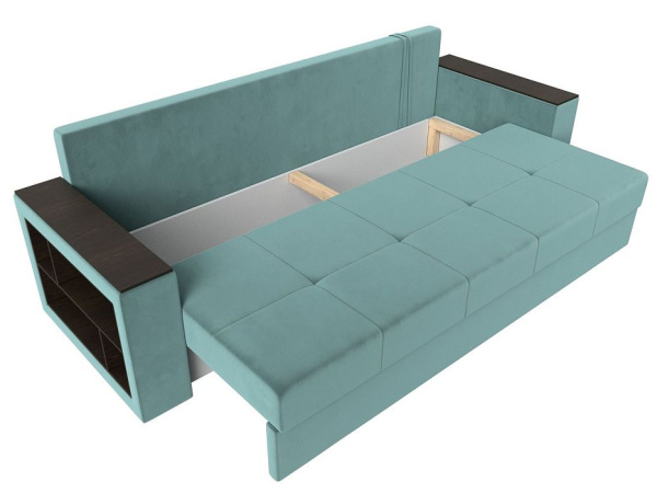 Диван прямой Дубай Лайт полки слева Велюр