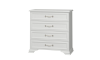 Комод Грация 4 ящика (4 ЯЩИКА,ЛДСП/МДФ (рамка), цвет Белый)