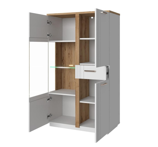 Шкаф с витриной 1V2D1S P MATEO