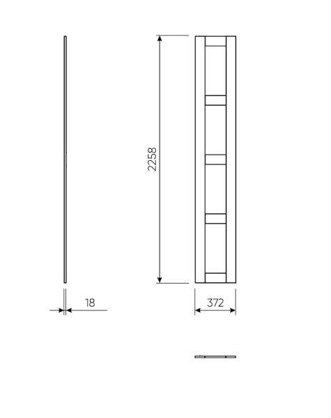 2.06.14.360.1 МАКС комплект дверей 75 (4 заполнения) белый