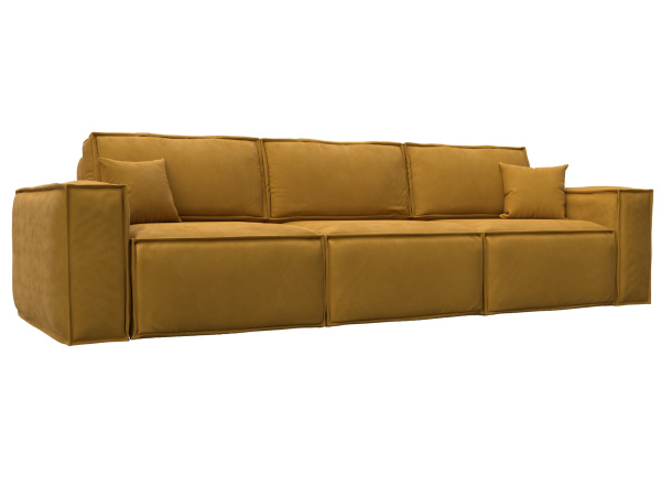 Диван прямой Лига-081 НПБ Лонг Велюр (BRUT 10 желтый)