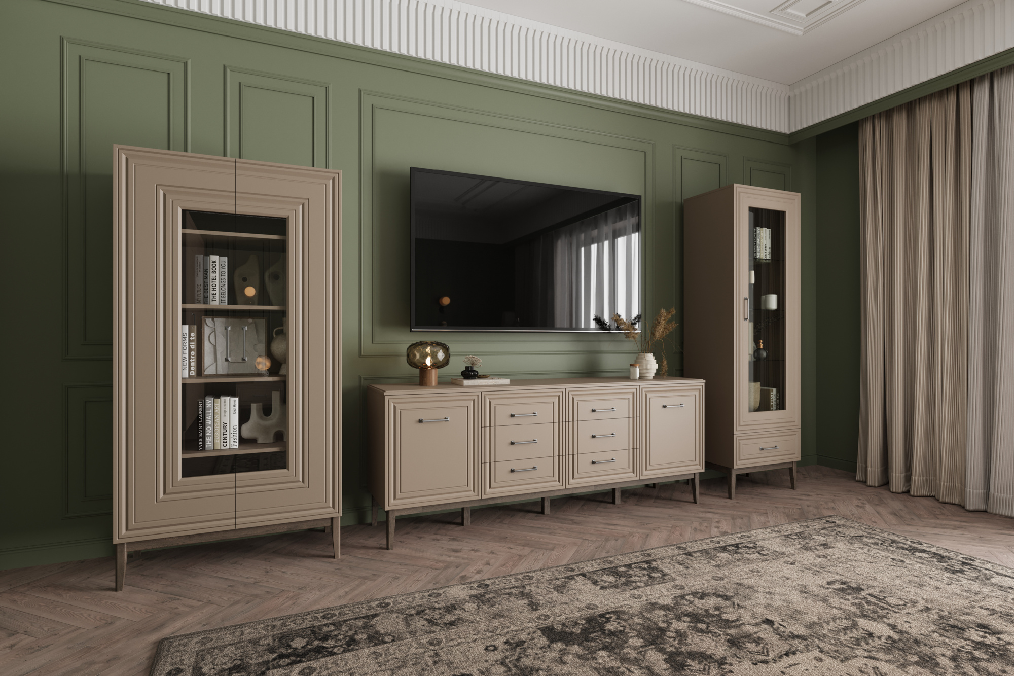 Комод Гориция 6 ящиков 2 двери