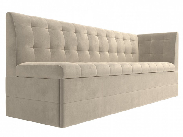 Диван кухонный Бриз с углом справа Микровельвет